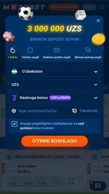 Mostbet mobil versiyasida ro’yxatdan o’tish