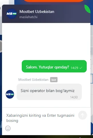 Mostbet texnik yordami