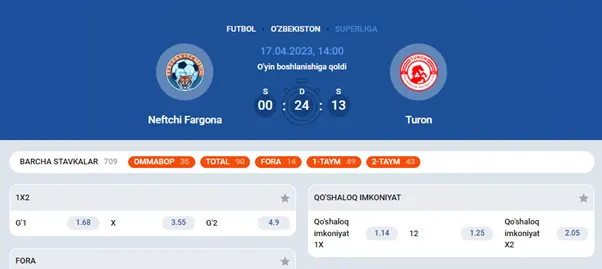 Mostbet bilan futbolga pul tikish